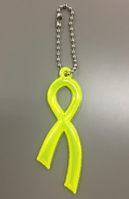 イエローリボン型リフレクターキーチェーン